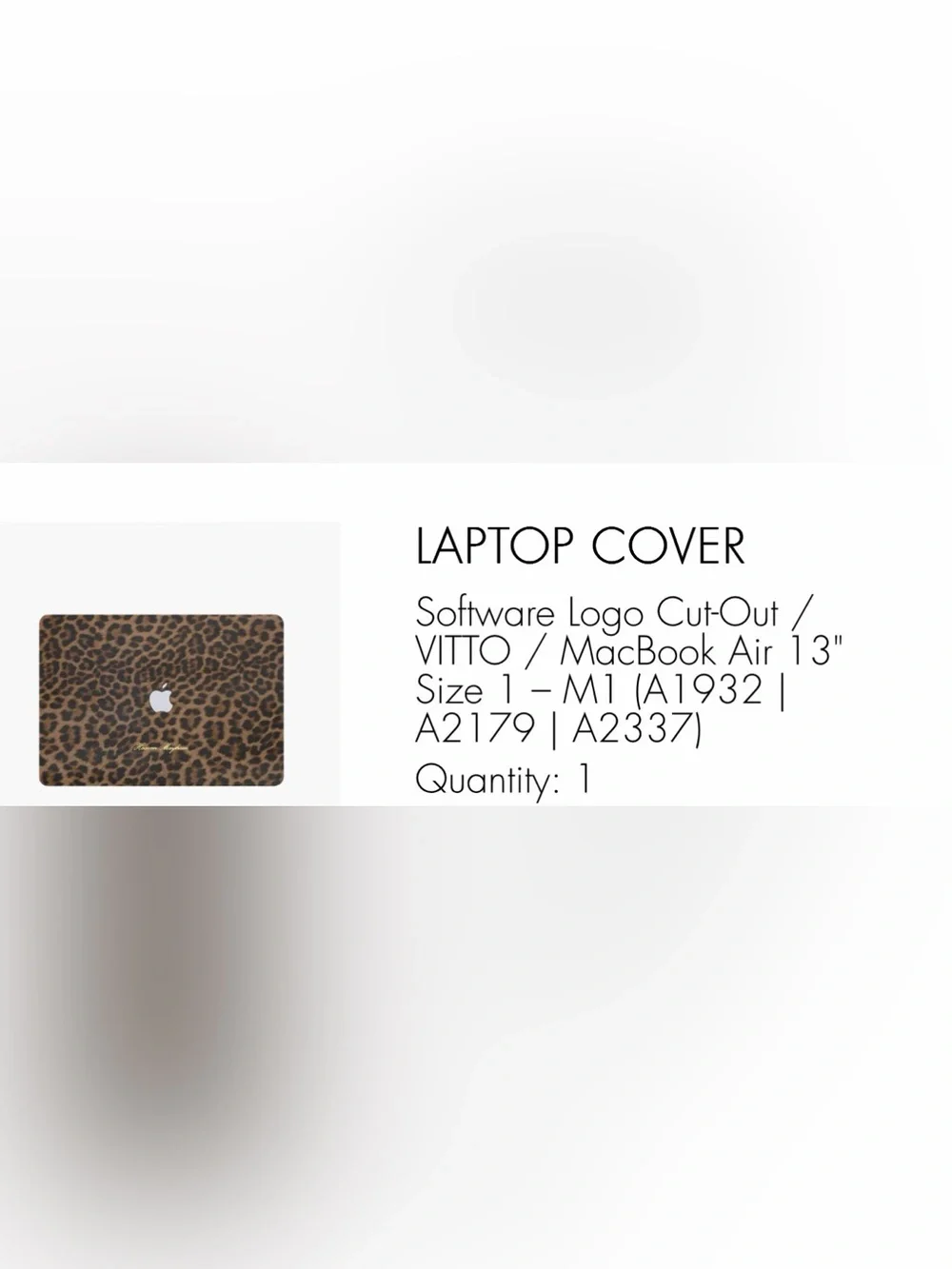 Heaven Mayhem Leopard Print VITTO MacBook Air 13” Size 1 Case New